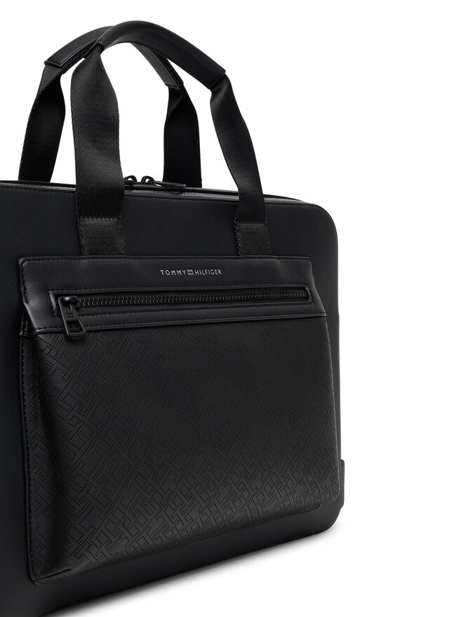 Tommy Hilfiger Τσάντα για laptop Tommy Hilfiger Th Monogram Computer Bag AM0AM13835 Μαύρο