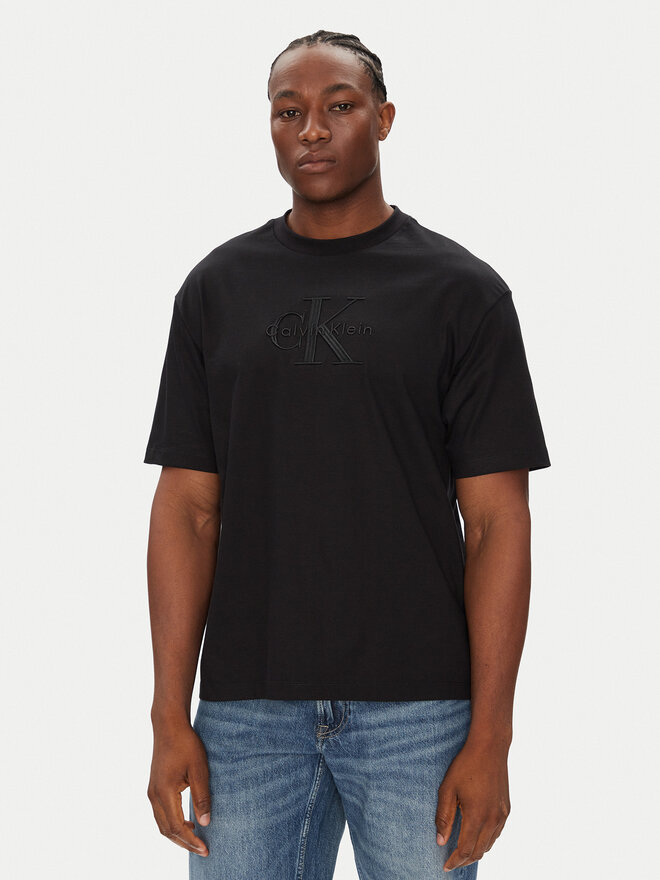 Calvin Klein Jeans Calvin Klein Jeans T-Shirt Hero Monologo LV04RB295G Μαύρο Relaxed Fit