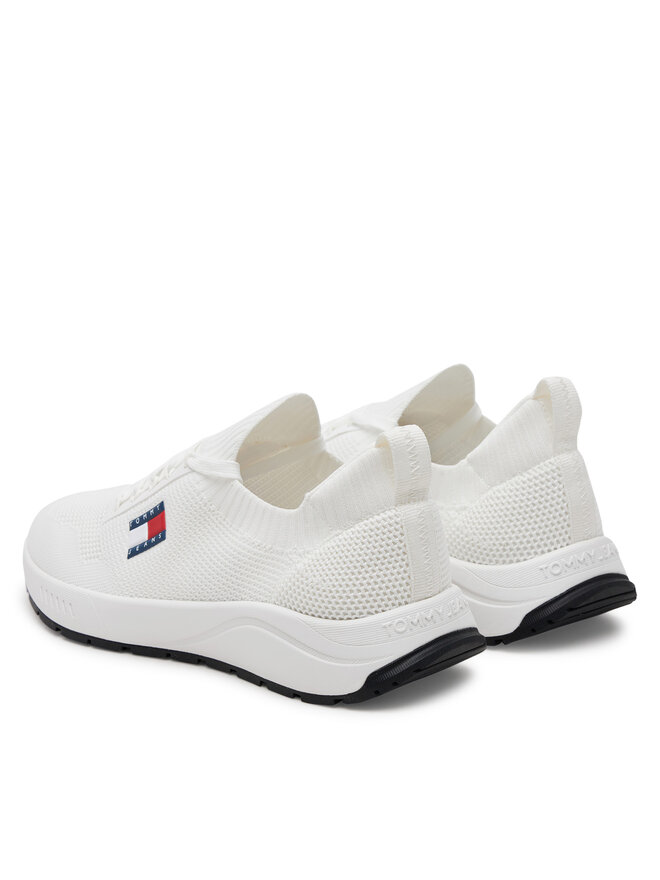 Tommy Jeans Sneakersy Tommy Jeans Runner Kntitted EM0EM01555 Biały