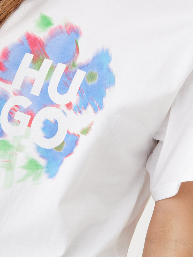 HUGO HUGO Футболка Vintage 50534545 Білий Boxy Fit