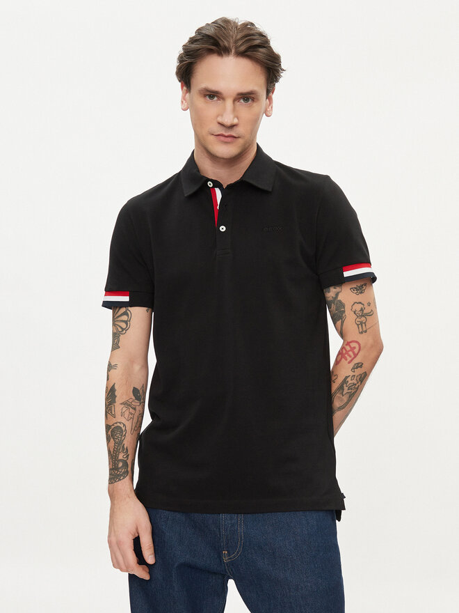 Geox Geox Pólóing M4510L T2649 F9000 Fekete Regular Fit
