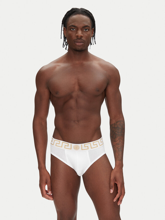 Versace Versace Pack de 3 slips AU10327 Blanco