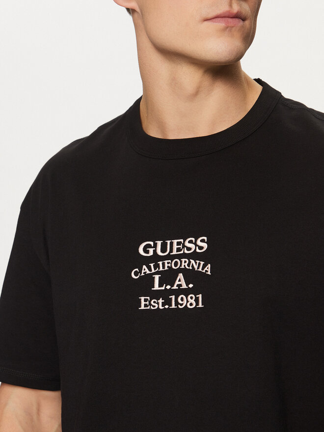 Guess Guess Marškinėliai M5RI35 K8FQ4 Juoda Oversize