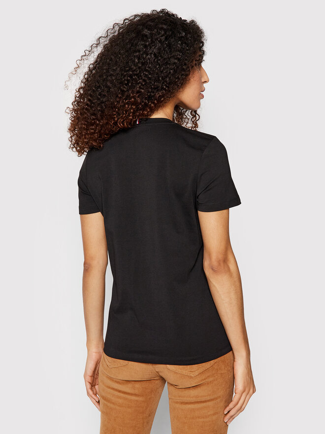 Tommy Hilfiger Tommy Hilfiger Póló Heritage Crew Neck Graphic Tee WW0WW24967 Fekete Regular Fit