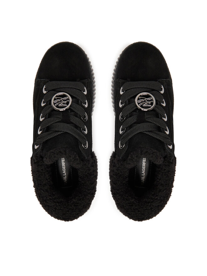 Снікерcи KARL LAGERFELD Kreeper Lo KL42312 Чорний | evzuttya.com.ua