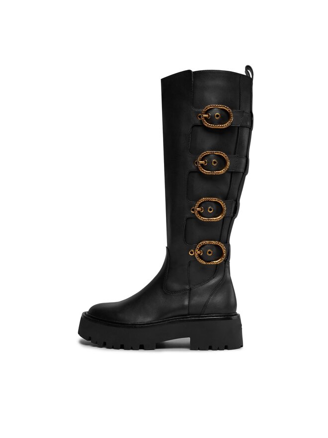 Kurt Geiger Ботуши Kurt Geiger 225-Mayfair Knee Chelsea Boot 655200109 Черен