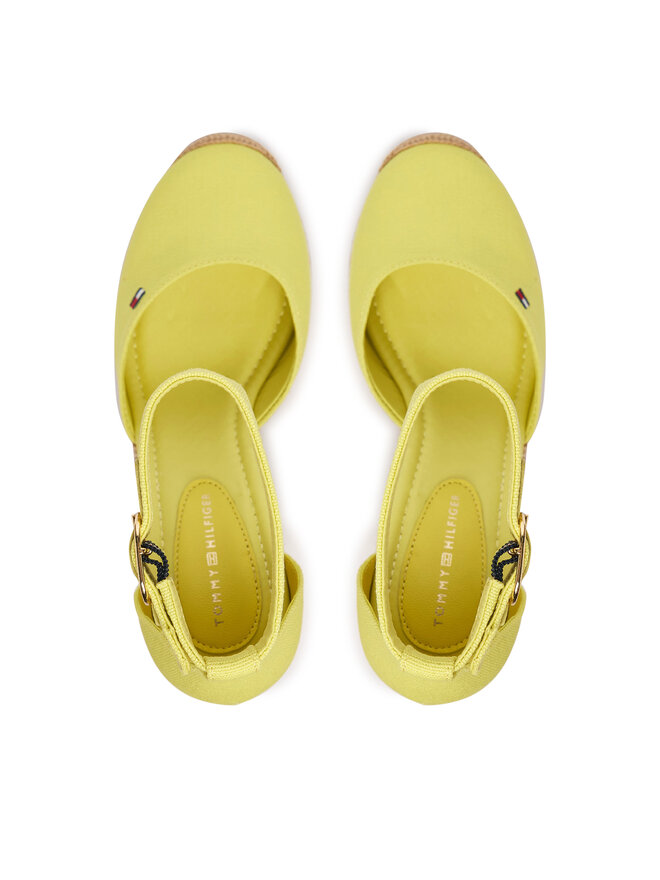 Tommy Hilfiger Espadrilles Tommy Hilfiger Flag High Wedge Espad Closed Toe FW0FW09225 Gelb
