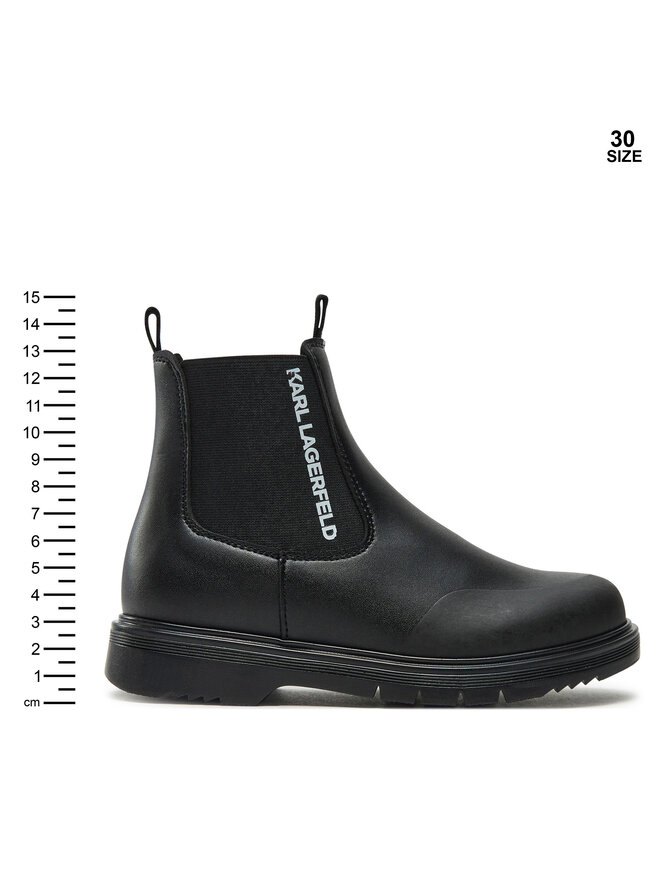 Karl Lagerfeld Kids Kotníková obuv s elastickým prvkem Karl Lagerfeld Kids Z30365 M Černá