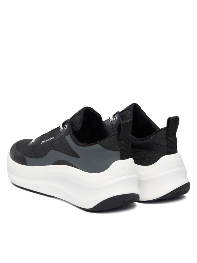 Calvin Klein Sneakersy Calvin Klein Chunky Runner Laceup Mix Aop YW0YW02077 Czarny