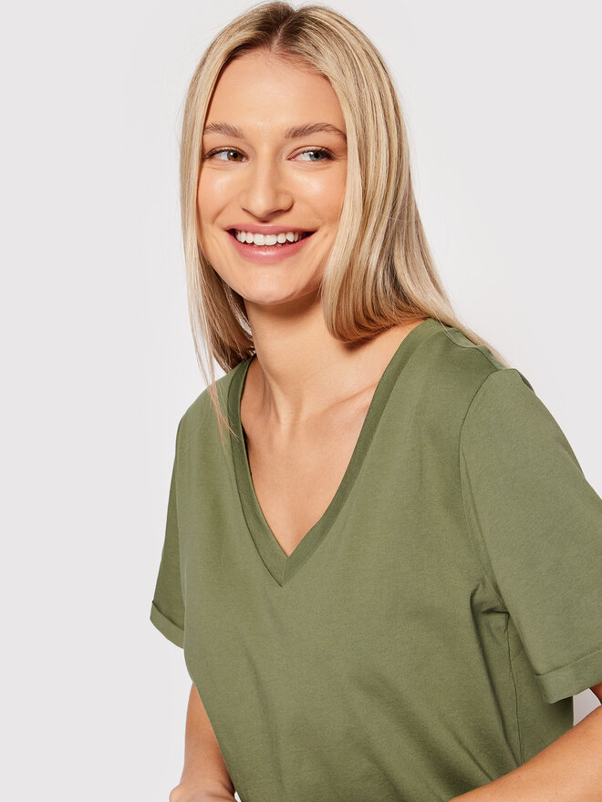 Pieces Pieces Camiseta Ria 17120455 Verde Regular Fit