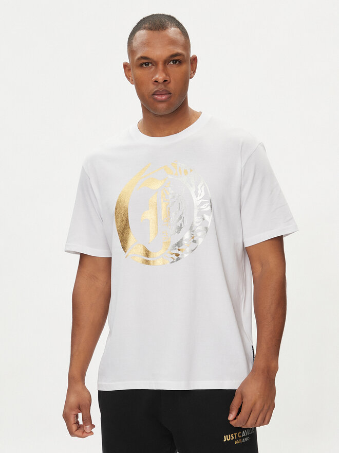 Just Cavalli Just Cavalli T-Shirt 76OAHG05 Weiß Regular Fit