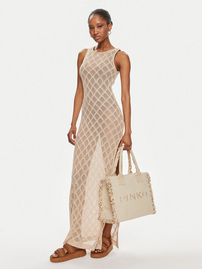 PINKO Ročna torba Pinko Beach Shopping PE 24 PLTT 100782 A1X1 Bež