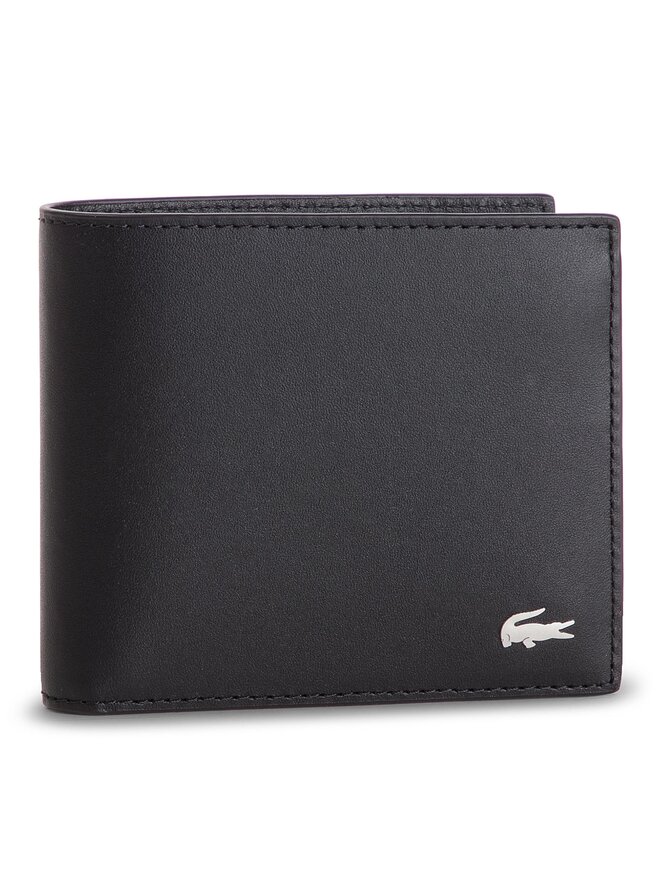 Lacoste Cartera grande para hombre Lacoste M Billfold Coin NH1112FG Negro