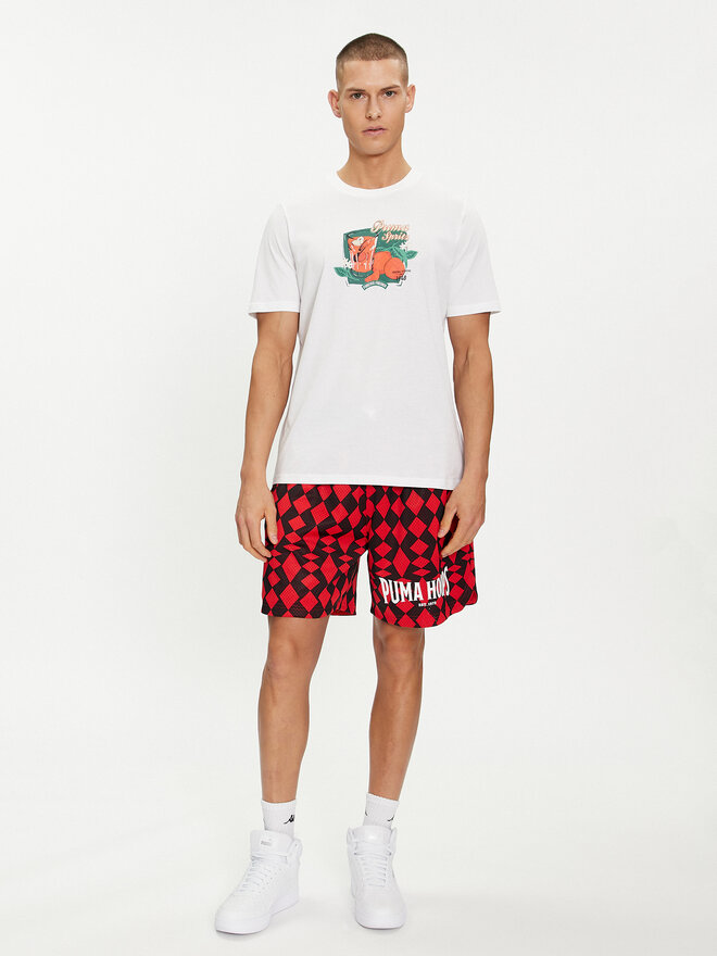 Puma Puma Marškinėliai Graphics Spritz 625414 Balta Regular Fit
