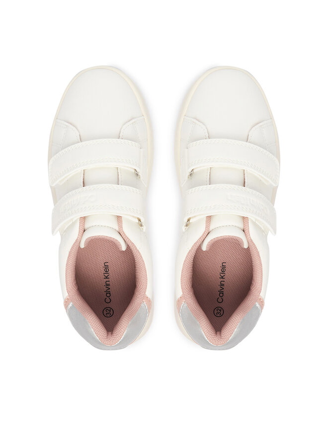 Calvin Klein Sneakers Calvin Klein Low Cut Velcro Sneaker V1A9-83382-1355 S Weiß