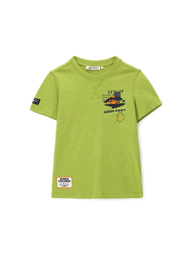 Original Marines Original Marines Marškinėliai DFP4293YM Žalia Regular Fit