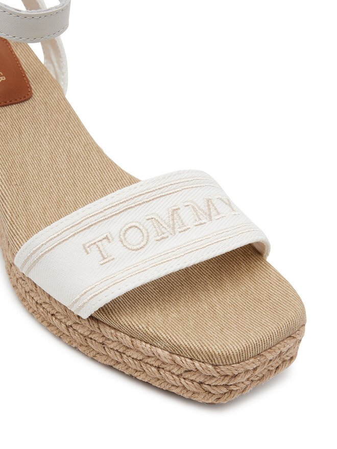 Tommy Hilfiger Espadryle Tommy Hilfiger Tommy Hilfiger Espad Mid Wedge FW0FW08805 Écru