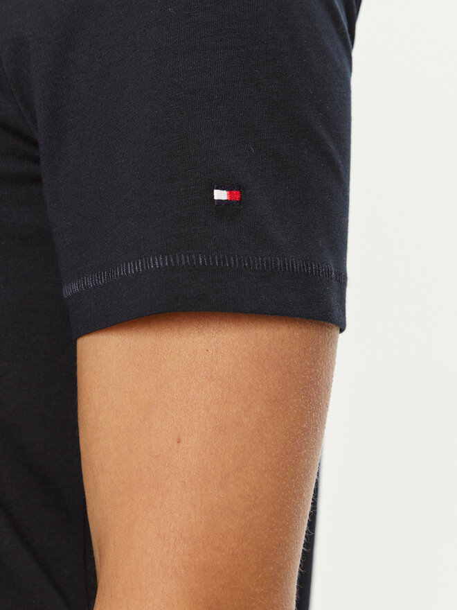 Tommy Hilfiger Tommy Hilfiger Majica Script WW0WW42589 Mornarsko modra Regular Fit