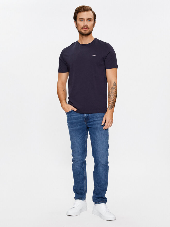 Gant Gant T-Shirt Shield 2003184 Dunkelblau Regular Fit