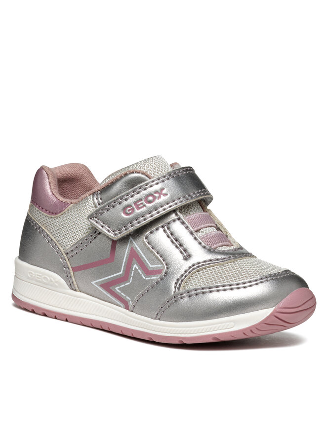Sneakers Geox B Rishon Girl B450LA 0NFEW C1AK8 Argent chaussures
