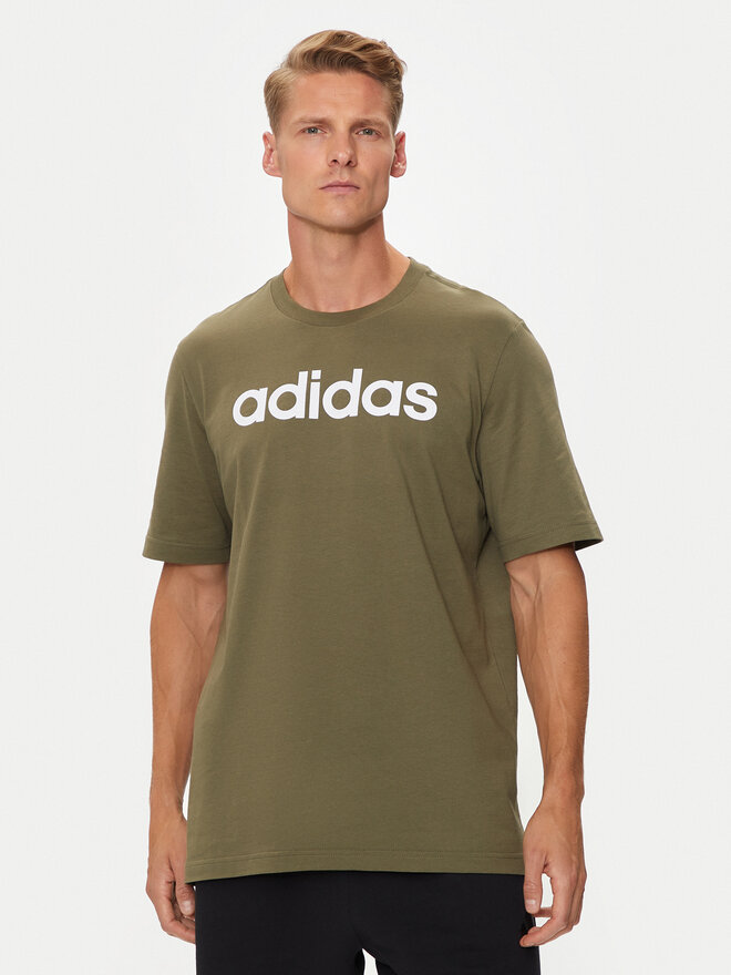 adidas adidas Camiseta Essentials Linear Logo IC9280 Verde Regular Fit