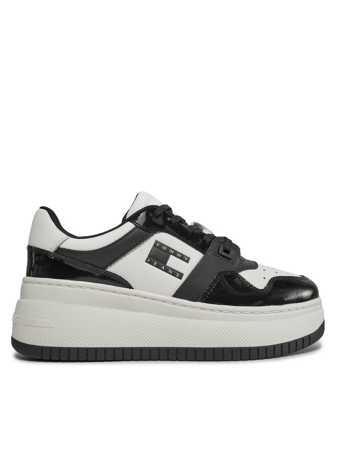 Tommy Jeans Снікерcи Tommy Jeans Tjw Retro Basket Flatform Patent EN0EN02523 Écru