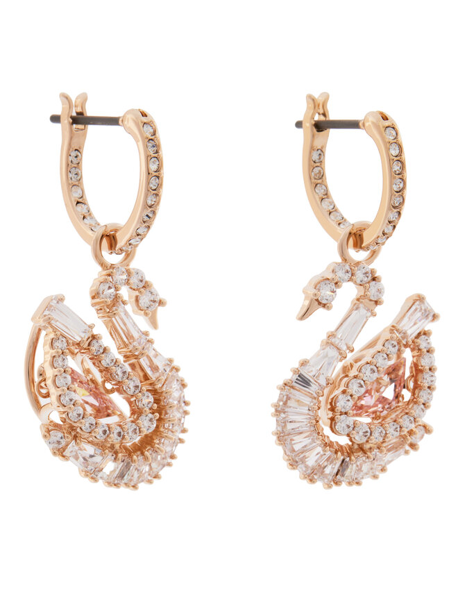 Swarovski Сережки Swarovski Swan 5732415 Рожеве золото