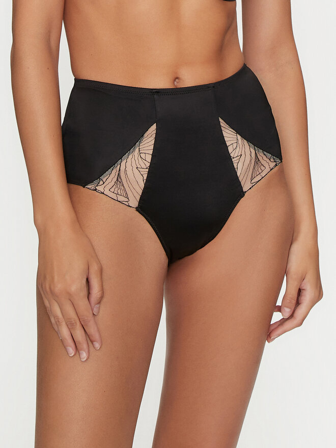 Chantelle Chantelle Braguitas clásicas de talle alto Tattoo Love C22DC5 Negro