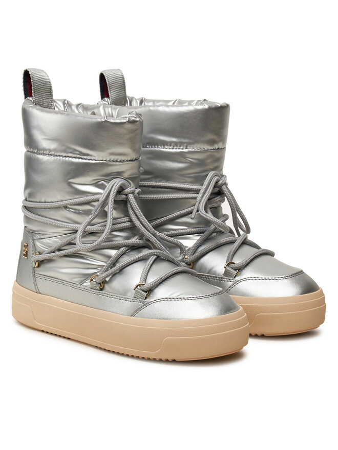 Tommy Hilfiger Cizme de zăpadă Tommy Hilfiger FW0FW08442 Argintiu