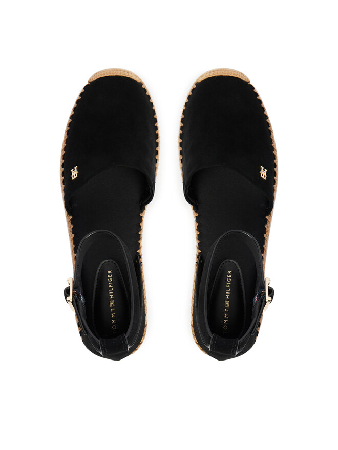 Tommy Hilfiger Espadrilles Tommy Hilfiger Th Platform Espad Suede Strap FW0FW09144 Schwarz