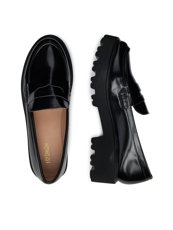 DeeZee Loafersy DeeZee 3976-1 Czarny