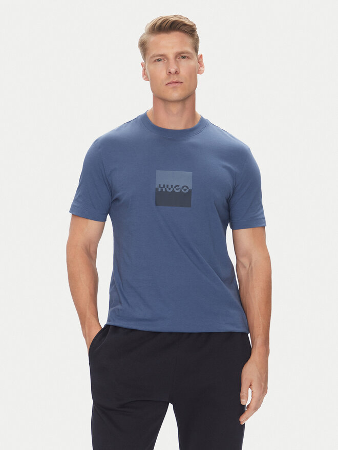 HUGO HUGO Футболка Dusplit 50542784 Голубий Regular Fit