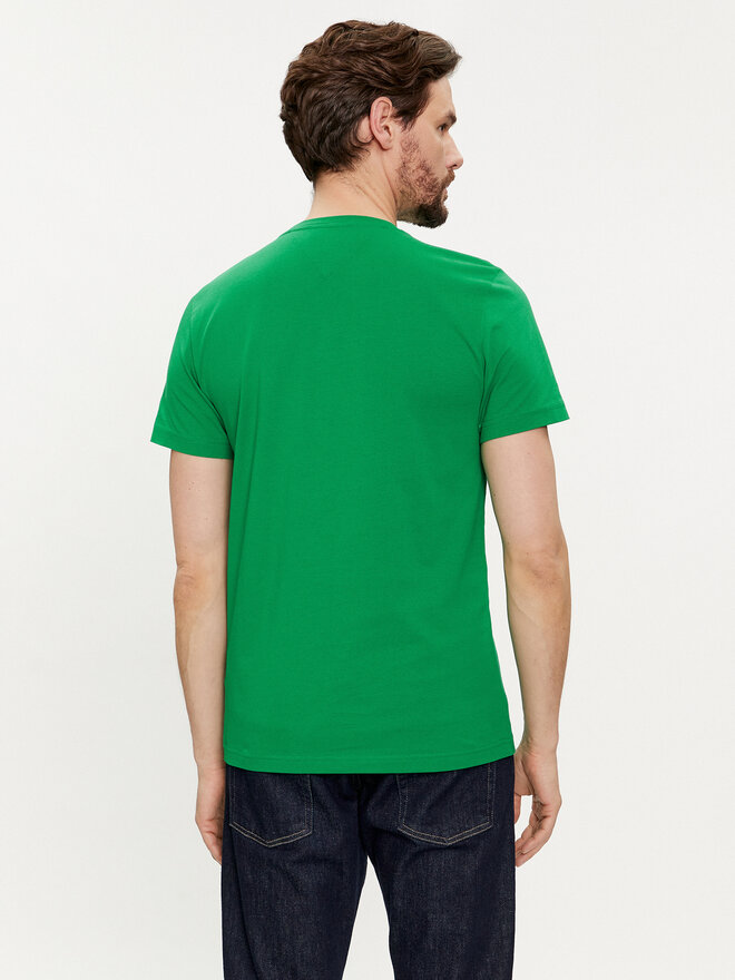Tommy Hilfiger Tommy Hilfiger Camiseta Logo MW0MW11797 Verde Regular Fit