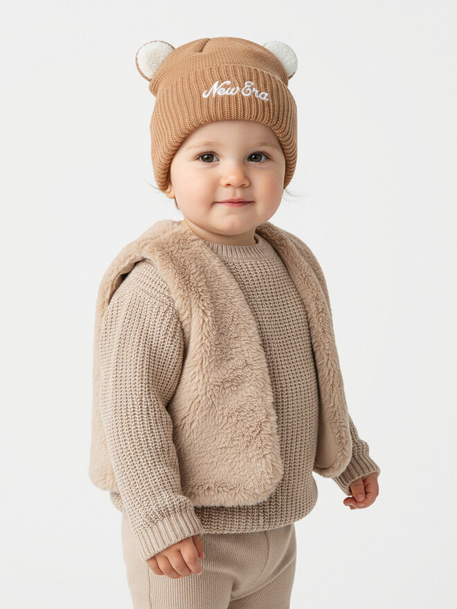 New Era Mütze New Era Teddy Bear Ears Cuff Knit Beanie 60580794 Braun