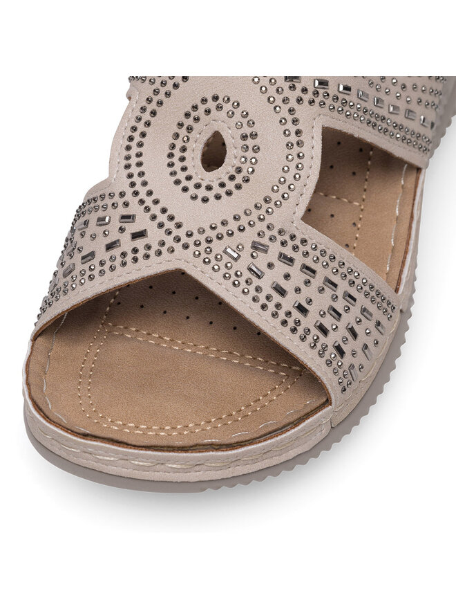 Clara Barson Pantoletten Clara Barson WYL05010-30 Beige