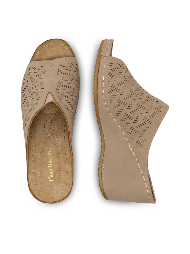 Clara Barson Pantoletten Clara Barson WYL0510-05 Beige
