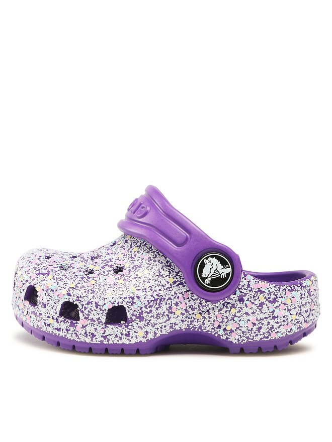 Crocs Klapki Crocs Crocs Classic Glitter Kids Clog T 206992 Fioletowy