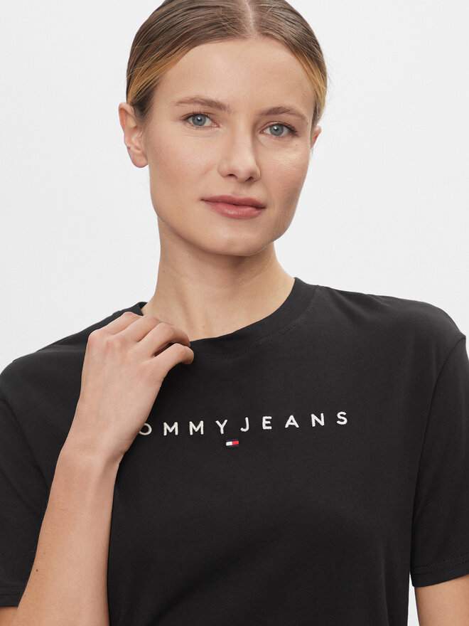 Tommy Jeans Tommy Jeans T-Shirt Tjw Rlx New Linear Tee DW0DW17836 Μαύρο Relaxed Fit
