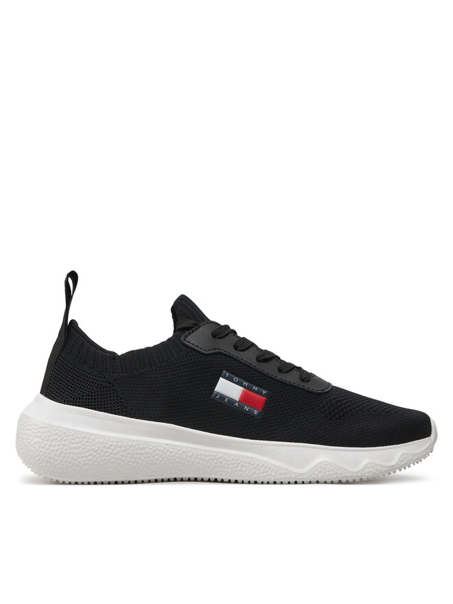 Tommy Jeans Sneakersy Tommy Jeans Tjw Knit Runner EN0EN02564 Černá