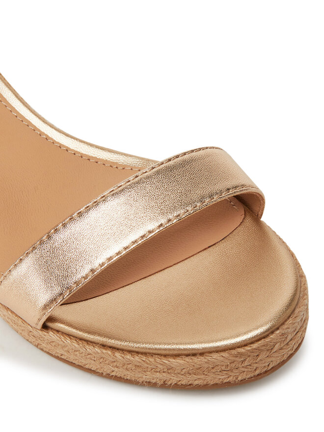 Tommy Hilfiger Espadryle Tommy Hilfiger Th Metallic Mid Wedge Espadrille FW0FW08663 Złoty