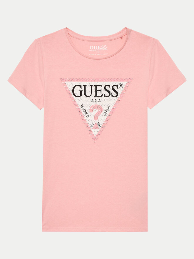 Guess Guess Marškinėliai J2YI51 K6YW1 Rožinė Regular Fit