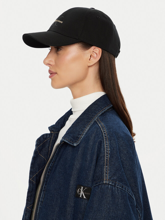 Calvin Klein Czapka z daszkiem Calvin Klein Mono Logo Embro K60K612317 Czarny