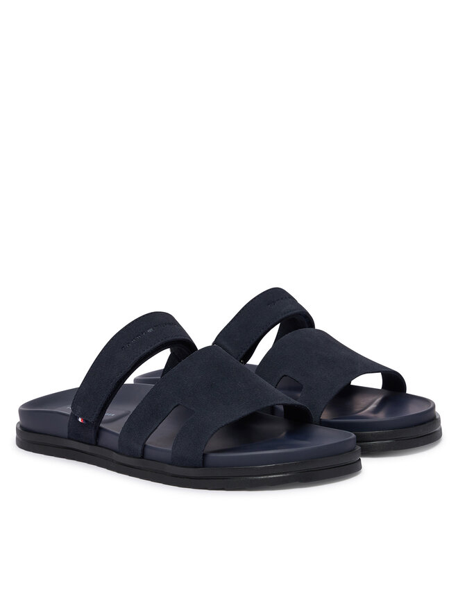 Tommy Hilfiger Pantoletten Tommy Hilfiger Adjustable Premium Suede FM0FM05774 Dunkelblau