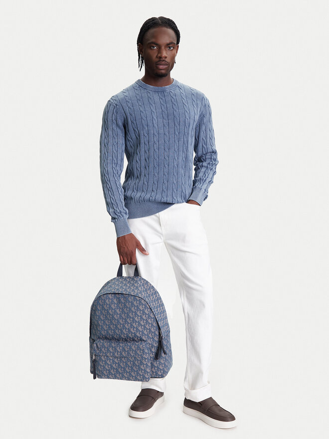 Calvin Klein Jeans Hátizsák Calvin Klein Jeans Unstructured Monogram Backpack 4 LV04G3116G Kék