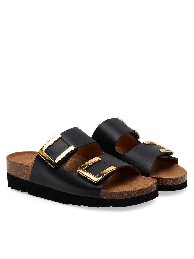 Scholl Natikači Scholl Mules Black Monterey 2 Straps Ad F305841004 1004 Črna