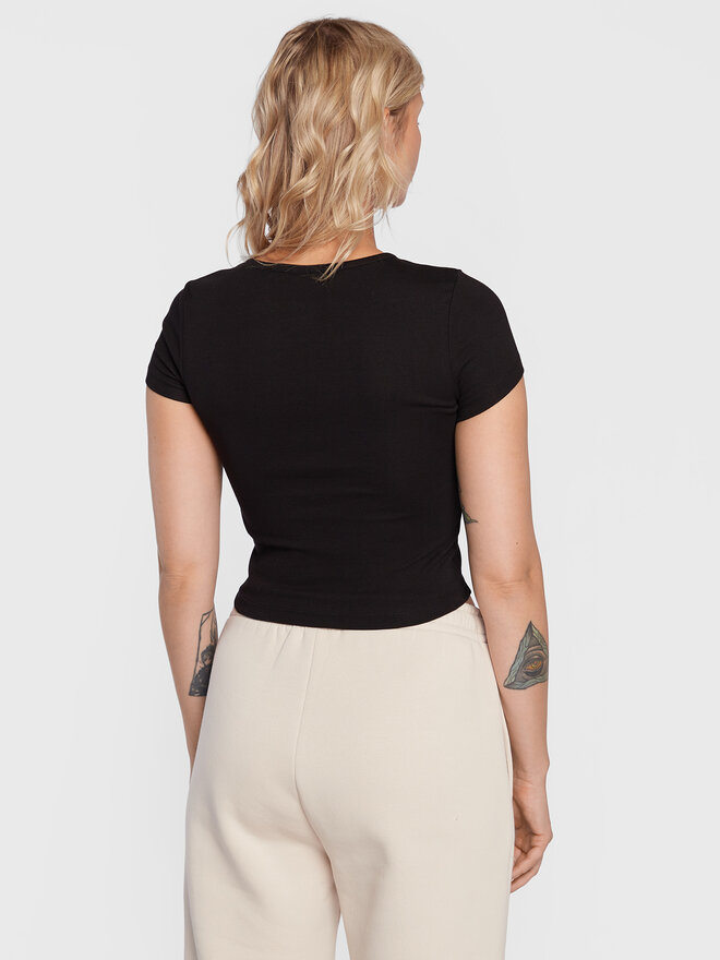 Gina Tricot Gina Tricot Marškinėliai Basic 17957 Juoda Slim Fit
