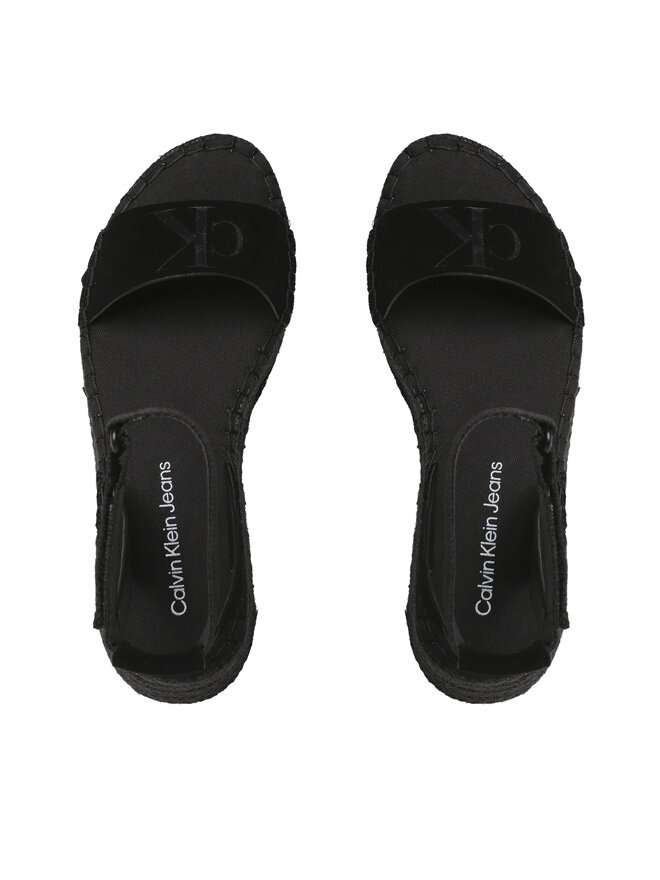 Calvin Klein Jeans Еспадрили Calvin Klein Jeans Sporty Wedge Rope Su Con YW0YW00977 Черен