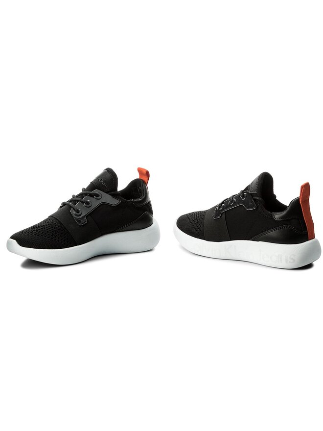 Calvin klein meryl knit white logo trainers on sale