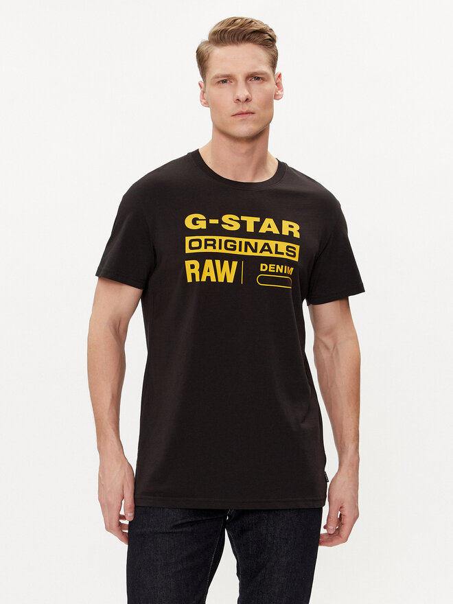 G-Star Raw G-Star Raw Marškinėliai Graphic 8 R T S\s D14143-336-6484 Juoda Regular Fit