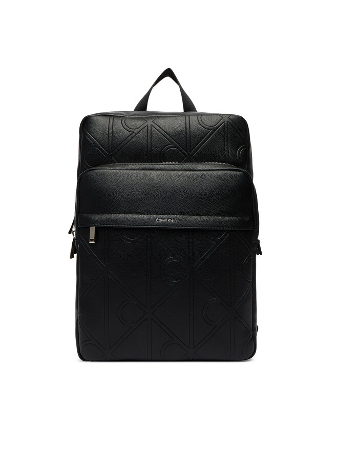 Calvin Klein Umhängetasche Calvin Klein Emblem Aop Emboss Slim Square Bp LV04D3328G Schwarz